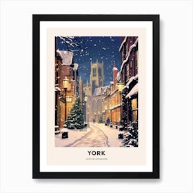 Winter Night  Travel Poster York United Kingdom 2 Art Print