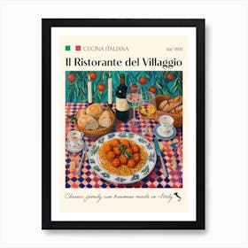 Il Ristorante Del Villaggio Trattoria Italian Poster Food Kitchen Art Print