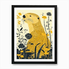 Yellow Sea Otter 1 Art Print