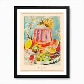 Pink Jelly Retro Collage 1 Poster Art Print