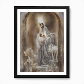 Jesus In The Manger Art Print