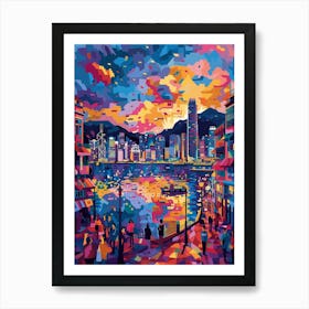 Hong City Skyline, Contemporary Art, Souvenir Art Print