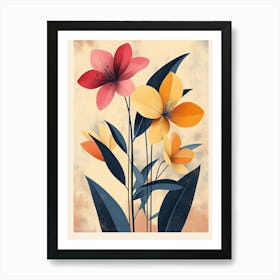 Flowers In Bloom 1 Art Print