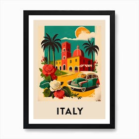 Italy Vintage Travel Poster Poster