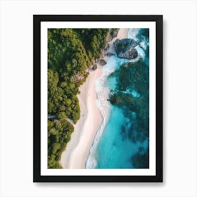 Aerial View Of A Tropical Beach 2 Art Print