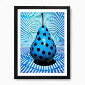 Blue Pear Art Print