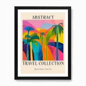 Abstract Travel Collection Poster Manuel Antonio Costa Rica 2 Art Print