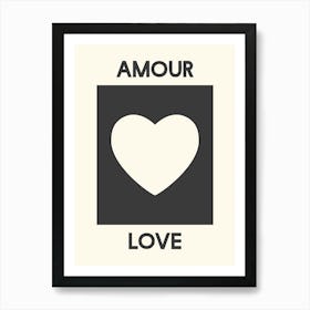 Amour Black & White Art Print