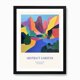 Colourful Gardens Garden Of The Gods Usa 3 Blue Poster Art Print