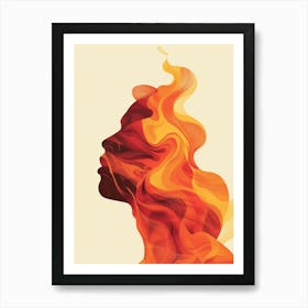 Abstract Portrait Of A Woman 76 Art Print