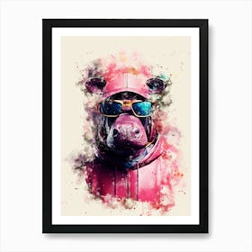 Hippo Art Print