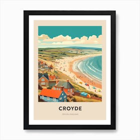 Devon Vintage Travel Poster Croyde 3 Poster