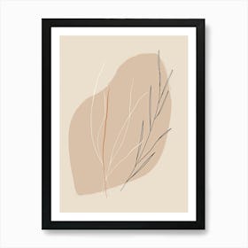 Frankfurt Botanical Garden Boho Line Art Art Print