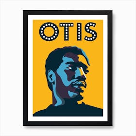 Otis Redding Blue And Yellow Art Print