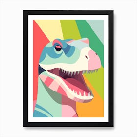 Colourful Dinosaur Velocisaurus 2 Art Print