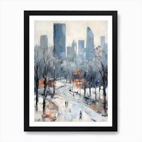 Winter City Park Painting Grant Park Chicago United States 2 Art Print