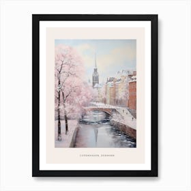 Dreamy Winter Painting Poster Copenhagen Denmark 1 Art Print