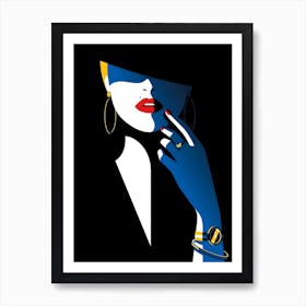 Woman In A Hat 2 Art Print