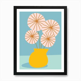 Flowers Retro 1 Art Print