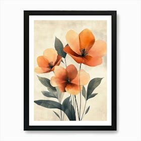 Orange Poppies 4 Art Print