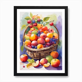Basket Of Fruit 9 Art Print