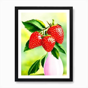 Strawberry Italian Watercolour fruit Poster