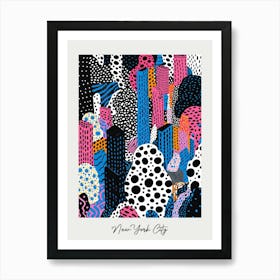 Poster Of New York City, Illustration In The Style Of Pop Art 4 Art Print