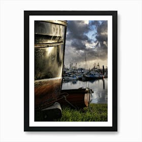 Newlyn Harbour Boats (2008) Art Print