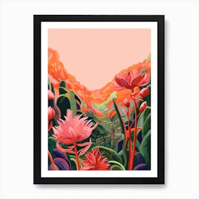Boho Wildflower Painting Ramps Allium 1 Art Print