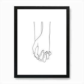 Couple Holding Hands Art Print