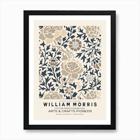 William Morris Beige Floral Poster 2 Art Print