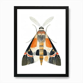 Colourful Insect Illustration Moth 48 Art Print