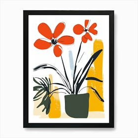 Flowers In A Pot Art Print