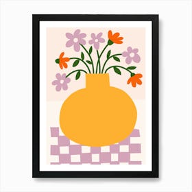 Colorful Flower Vase Print 3 Art Print