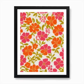 Freesia Floral Print Warm Tones 1 Flower Art Print