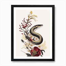 Red Coachwhip Gold And Black Art Print