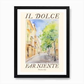 Il Dolce Far Niente Pescara, Italy Watercolour Streets 1 Poster Art Print