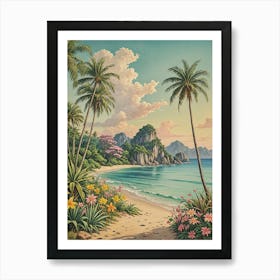 Tropical Beach Paradise Art Print