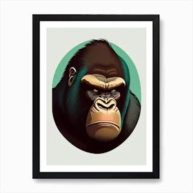 Angry Gorilla, Gorillas Kawaii 4 Art Print