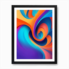 Abstract Colorful Waves Vertical Composition 94 Art Print