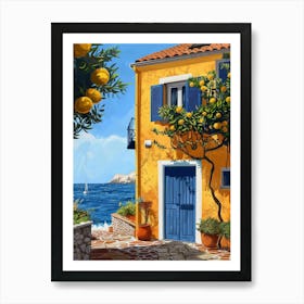 Oranges On The Balcony Art Print