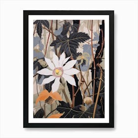 Flower Illustration Passionflower 2 Art Print