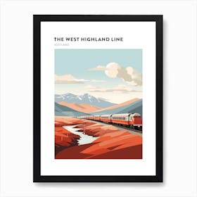 The West Highland Line Scotland 3 Hiking Trail Landscape Poster Art Print