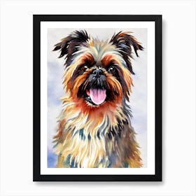 Brussels Griffon 3 Watercolour Dog Art Print