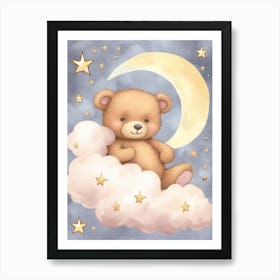 Sleeping Baby Bear Cub 4 Art Print