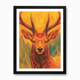 Deer Painting 3 Art Print