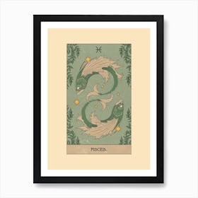 Pisces Tarot Art Print