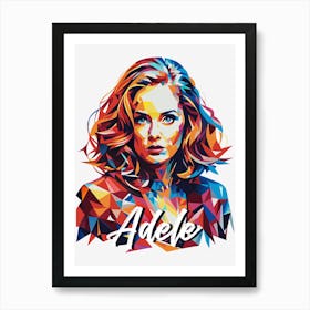 Adele 01 Portrait Music WPAP Pop Art Art Print