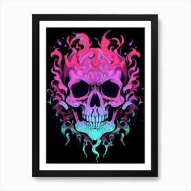 Luminous Remnants in Midnight Hues Art Print