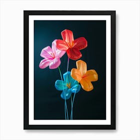 Bright Inflatable Flowers Geranium 4 Art Print